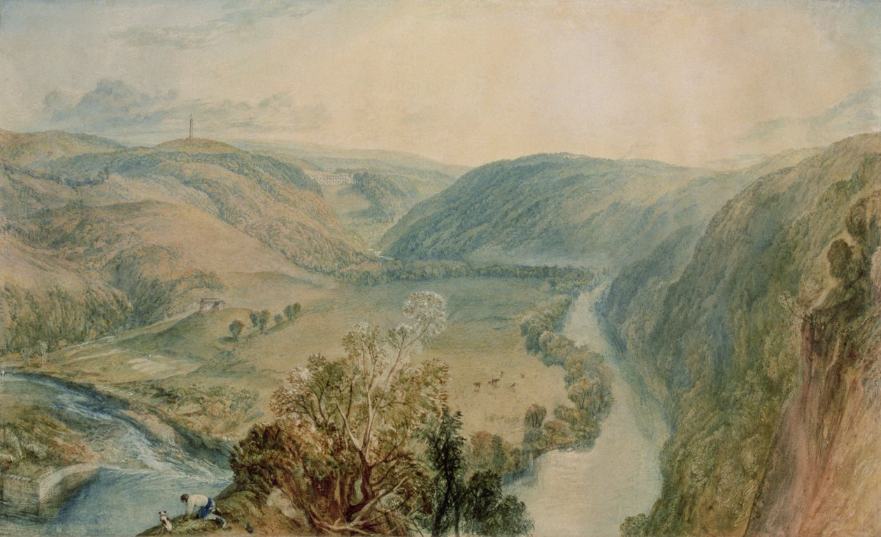 Gibside, County Durham fra nord (se 155783 for par) af Joseph Mallord William Turner