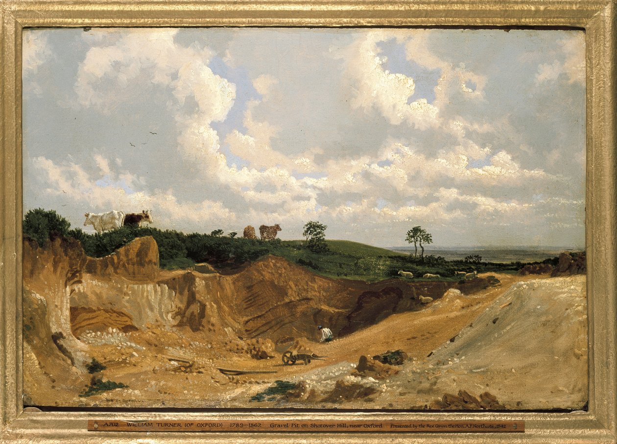 Gravel Pit på Shotover Hill, nær Oxford, ca. 1818 (olie på mølleplade) af Joseph Mallord William Turner
