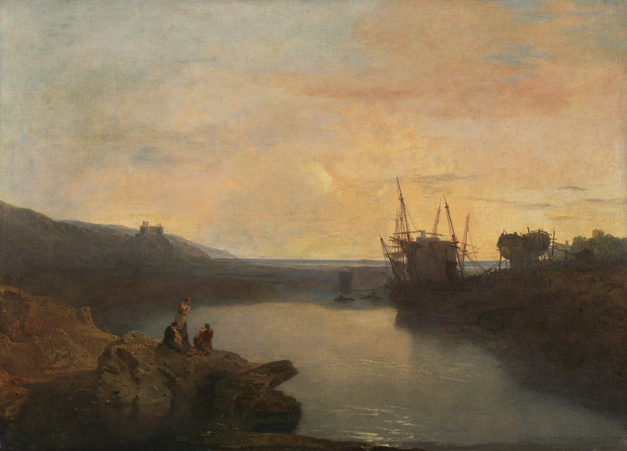 Harlech Castle, fra Tygwyn Ferry, Summer