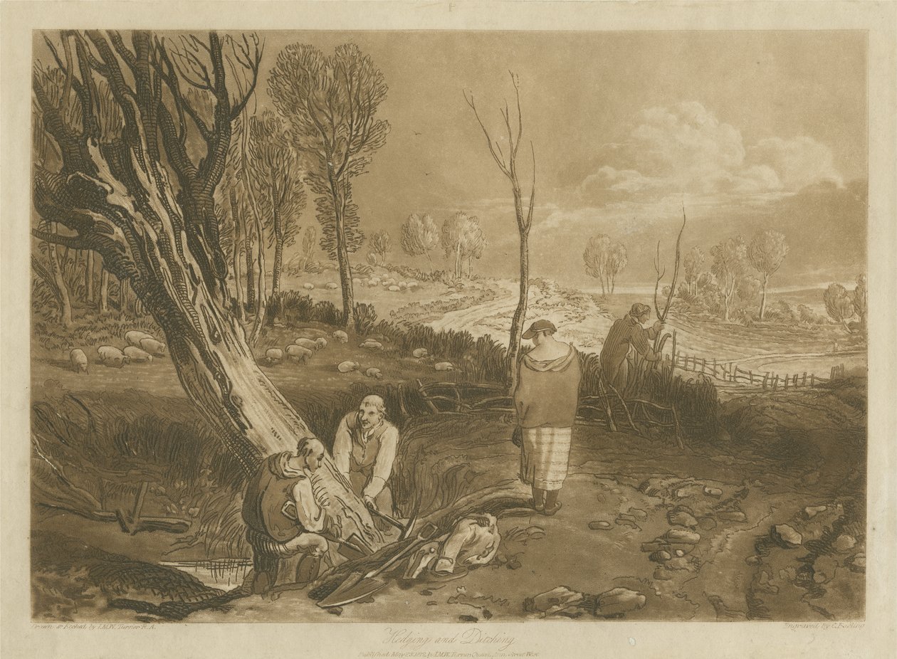 Afdækning og Grøftning, c.1860 af Joseph Mallord William Turner