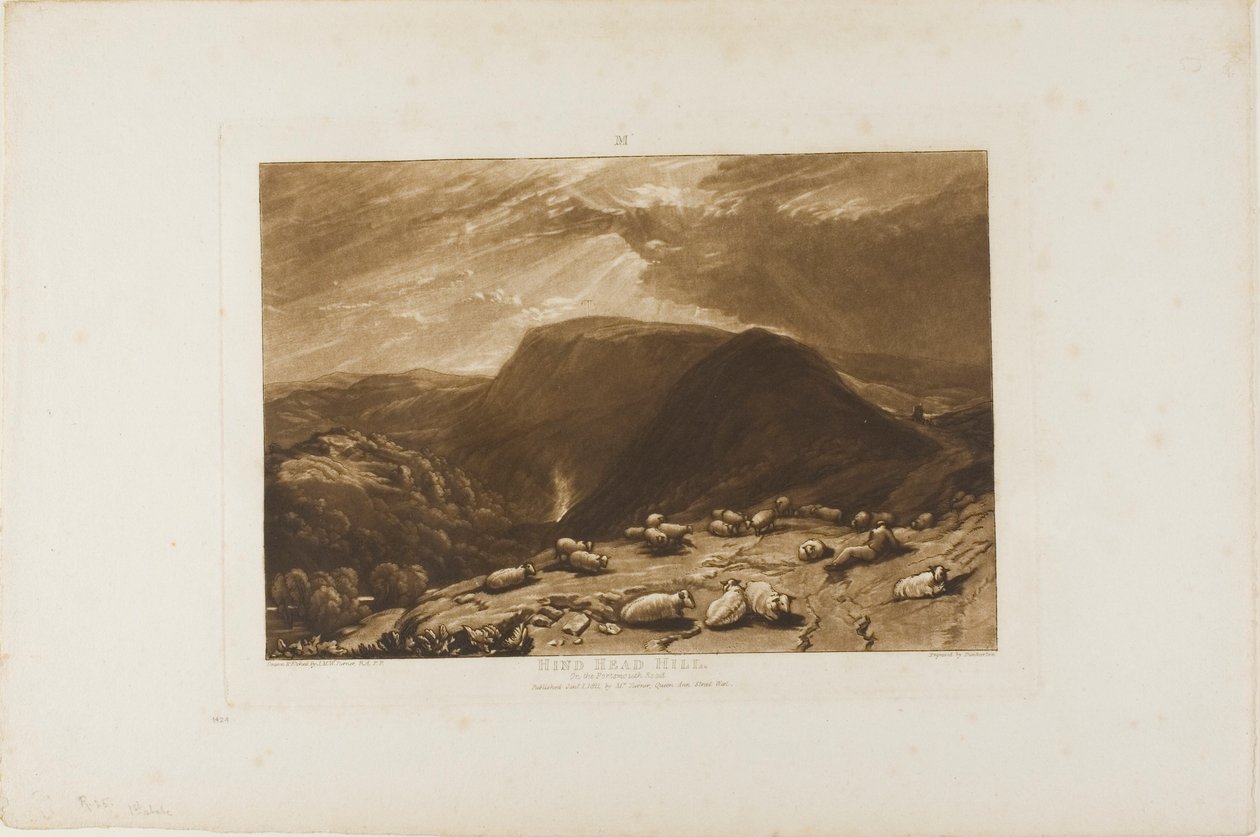 Hind Head Hill, tallerken 25 fra Liber Studiorum af Joseph Mallord William Turner