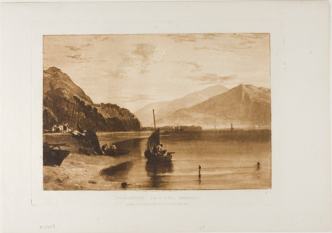 Inverary Pier Loch Fyne, morgen af Joseph Mallord William Turner