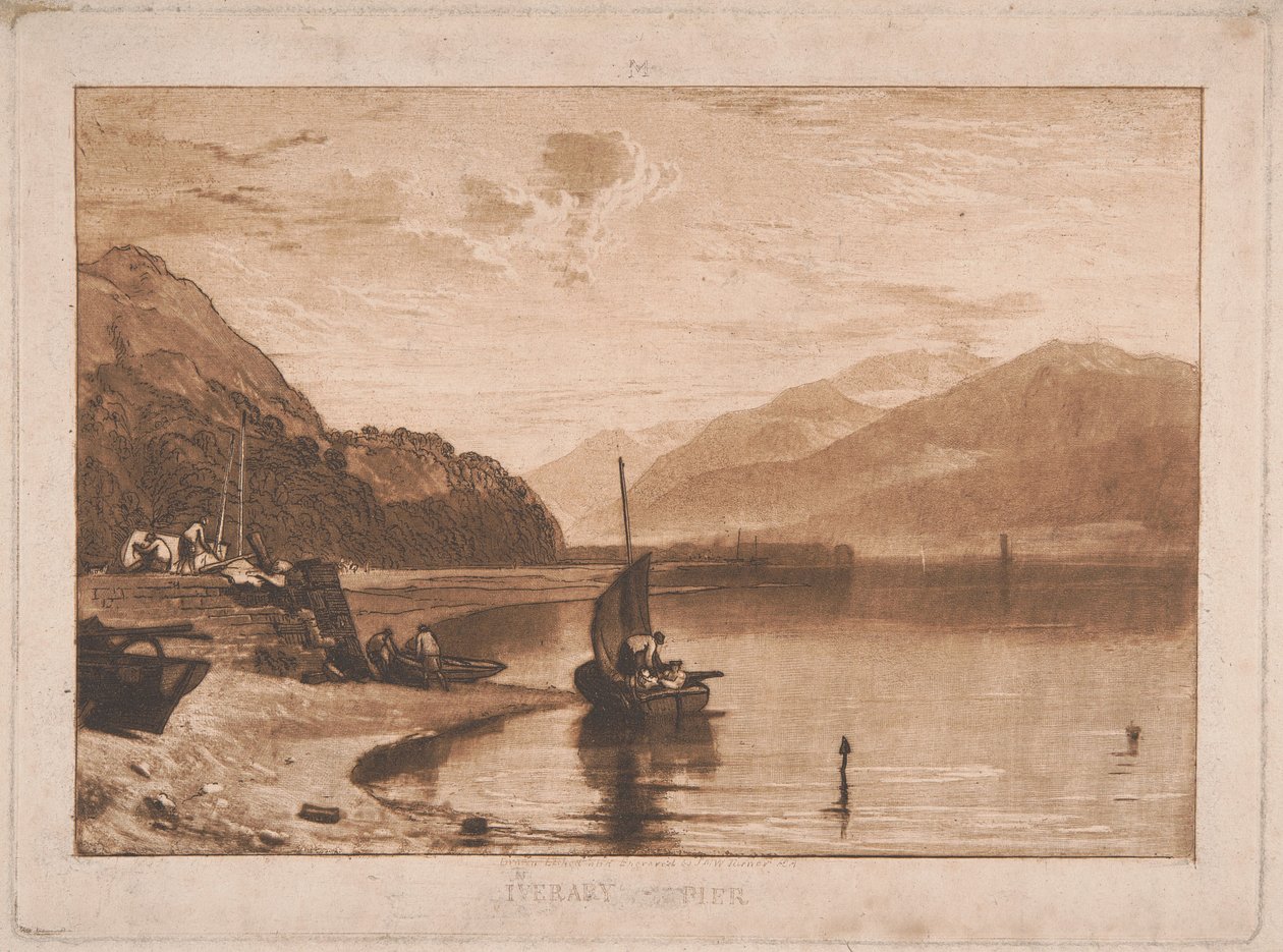 Inverary Pier, Loch Fyne, om morgenen af Joseph Mallord William Turner