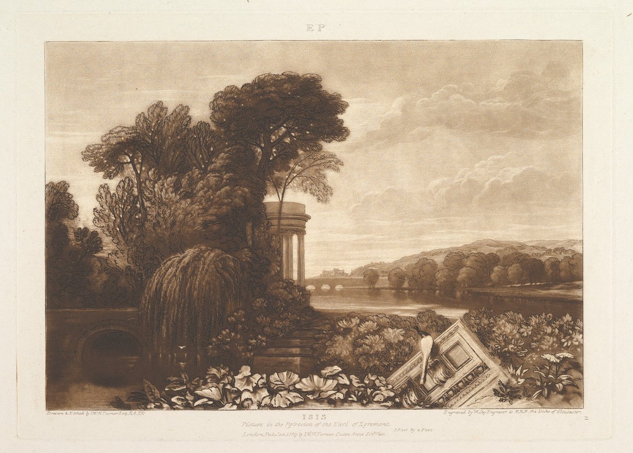 Isis Liber Studiorum, del XIV, plade 68, 1. januar 1819. af Joseph Mallord William Turner