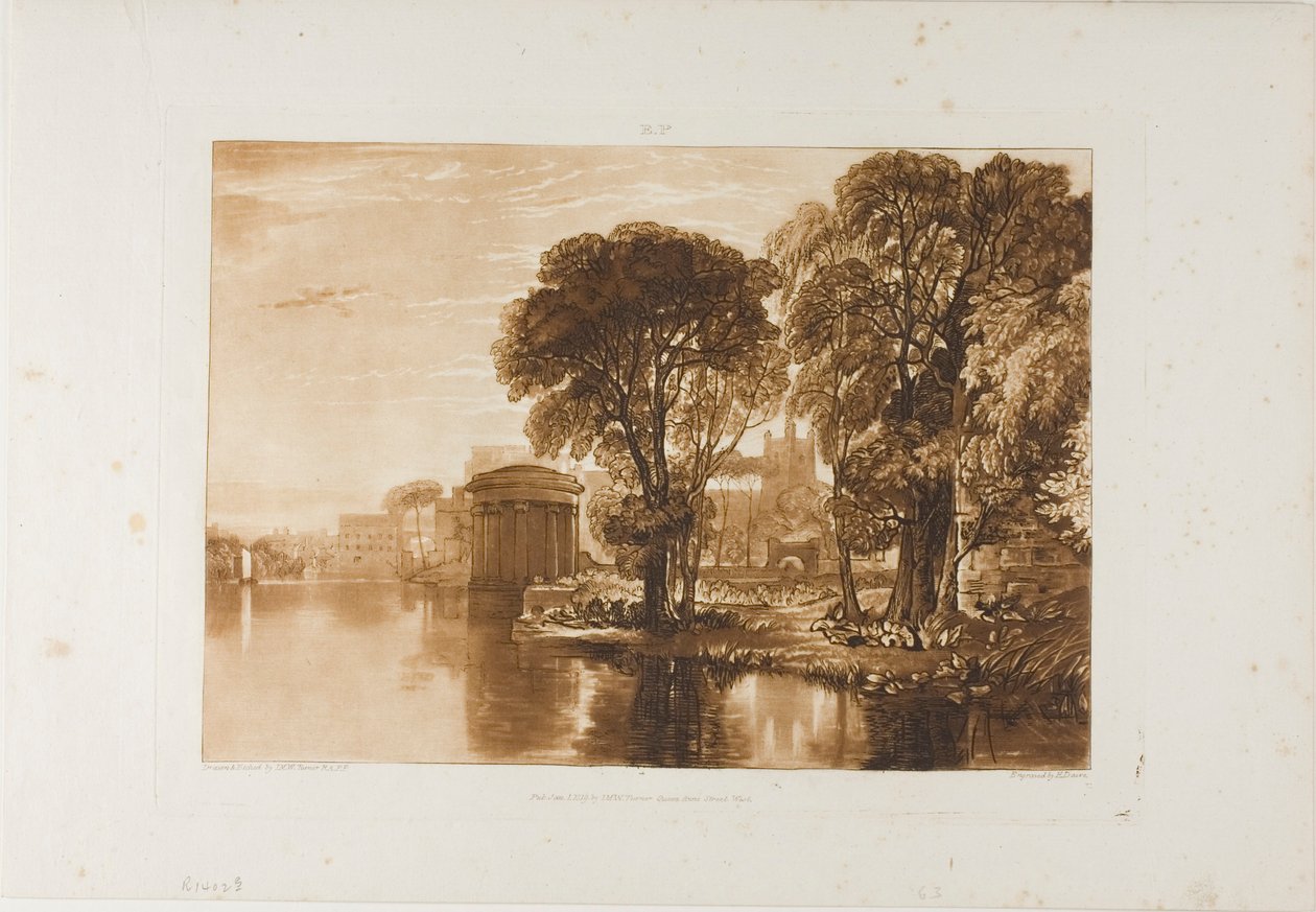 Isleworth, tallerken 63 fra Liber Studiorum af Joseph Mallord William Turner