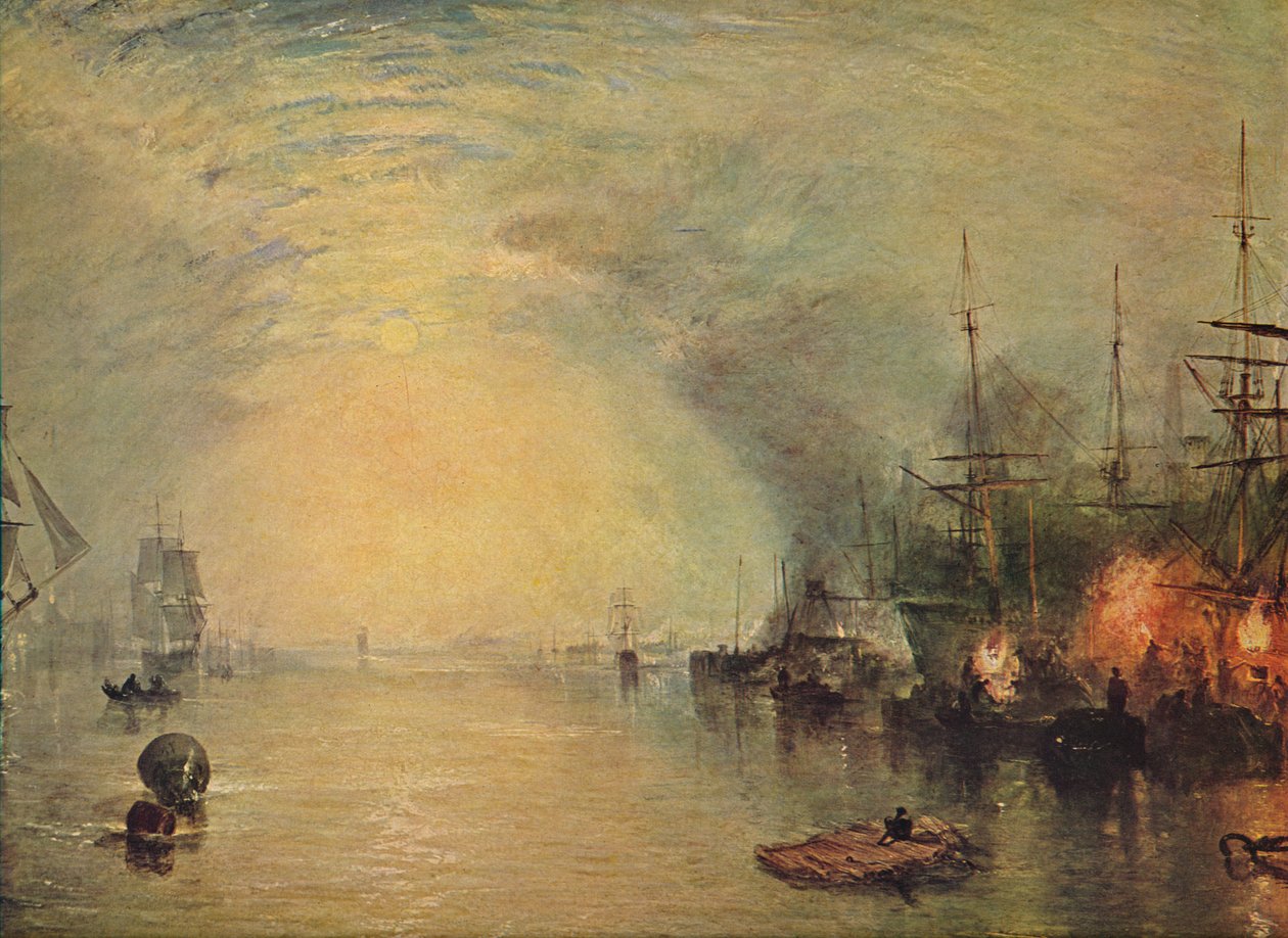 Keelmænd hæver i kul ved måneskin, 1835 af Joseph Mallord William Turner