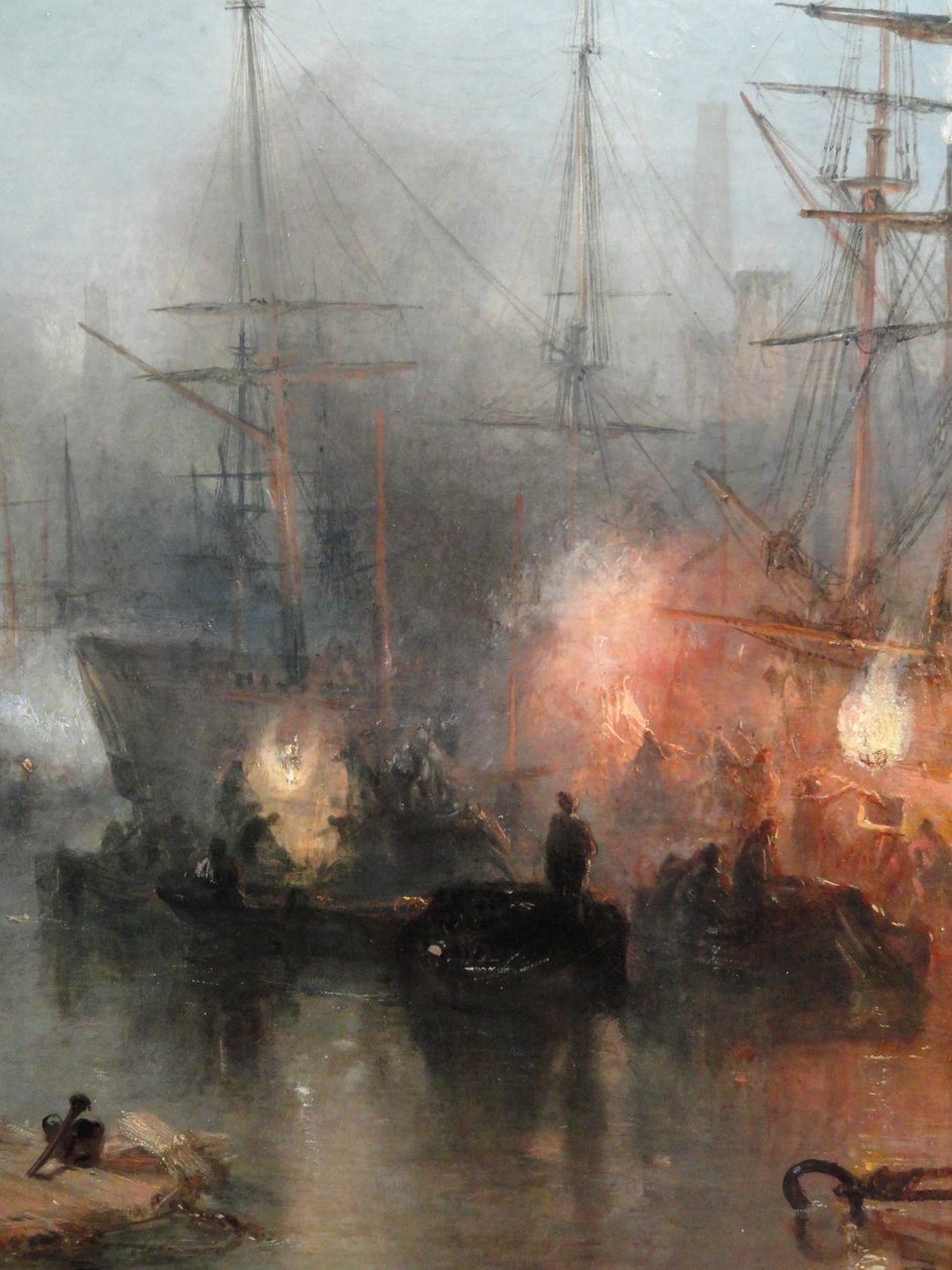 Keelmen heaving in Coals by Moonlight, detalje, 1835 af Joseph Mallord William Turner