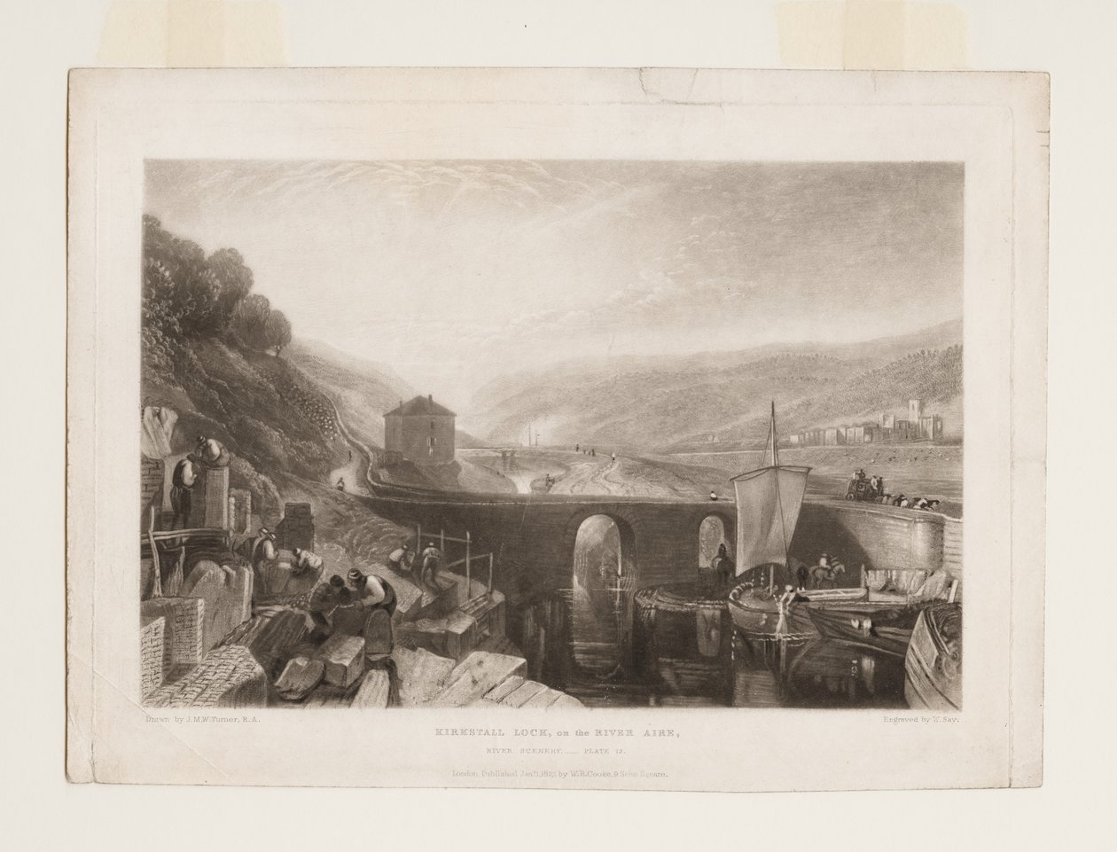 Kirkstall-slusen ved floden Aire af Joseph Mallord William Turner