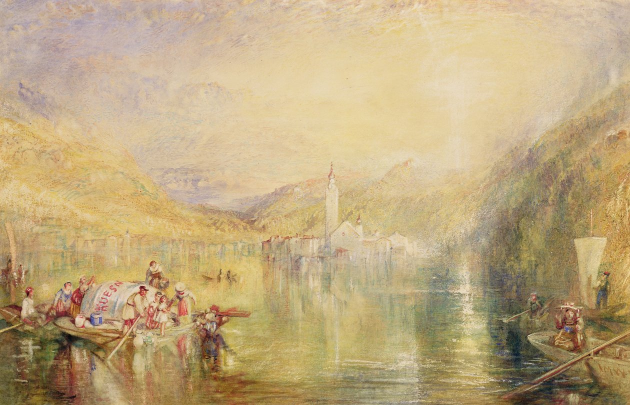 Kussnacht, Lucerne-søen, Schweiz af Joseph Mallord William Turner