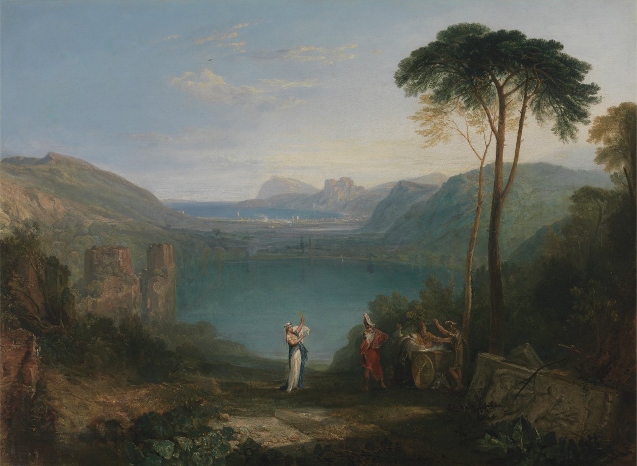 Avernus-søen: Æneas og den cumæiske sibylle af Joseph Mallord William Turner