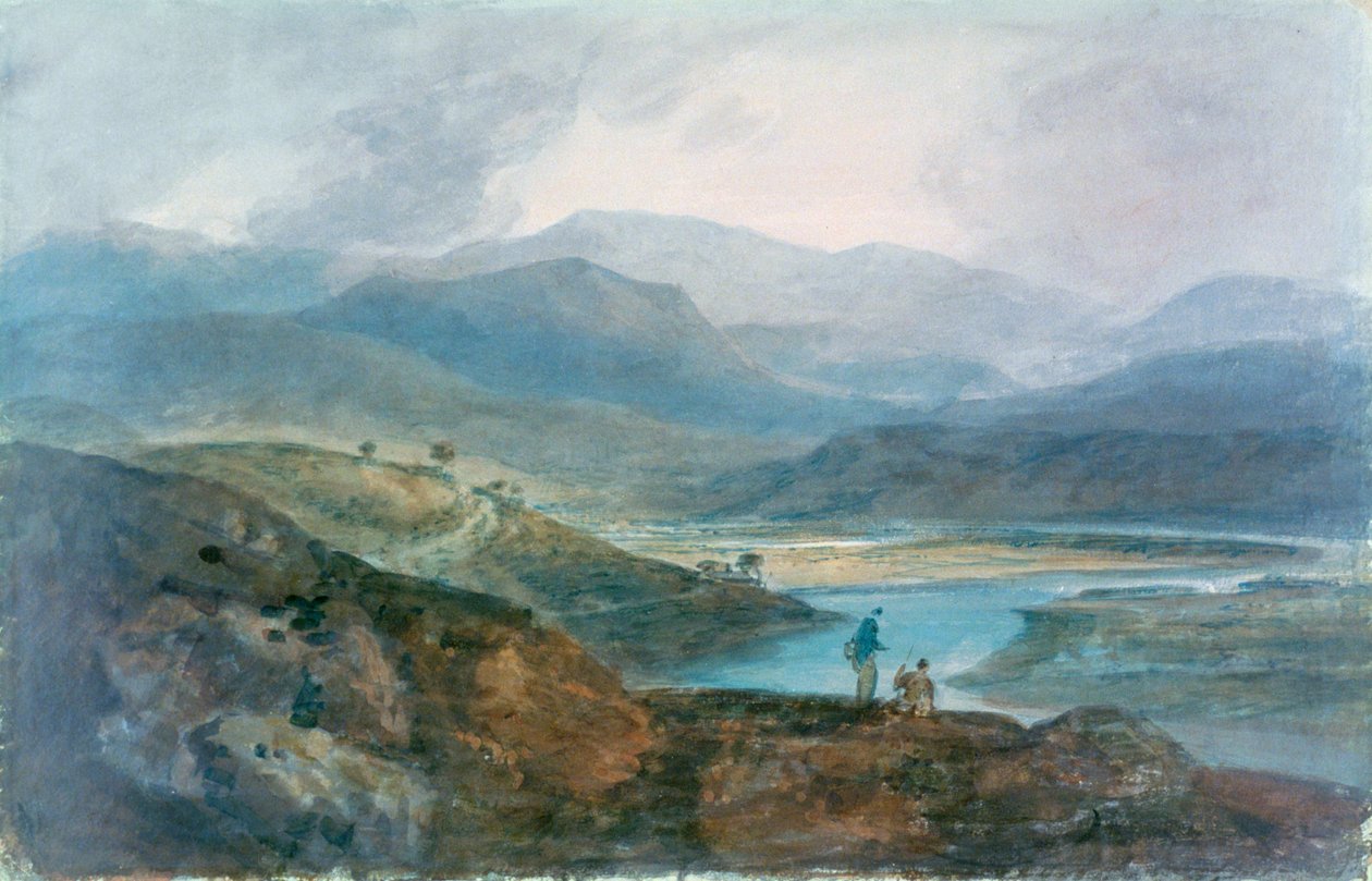Lake, Skotland, 1801-1802. af Joseph Mallord William Turner