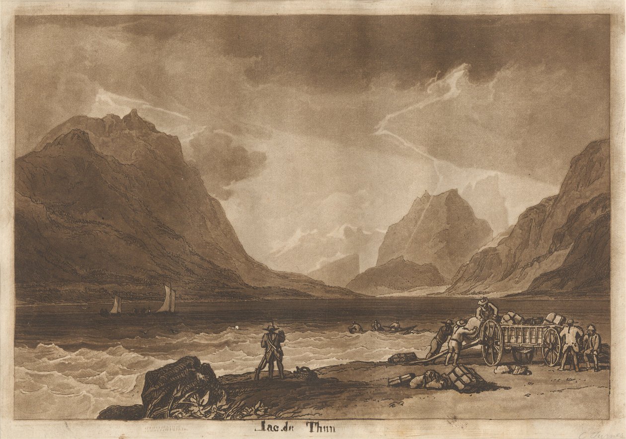 Thunersøen, Schweiz af Joseph Mallord William Turner