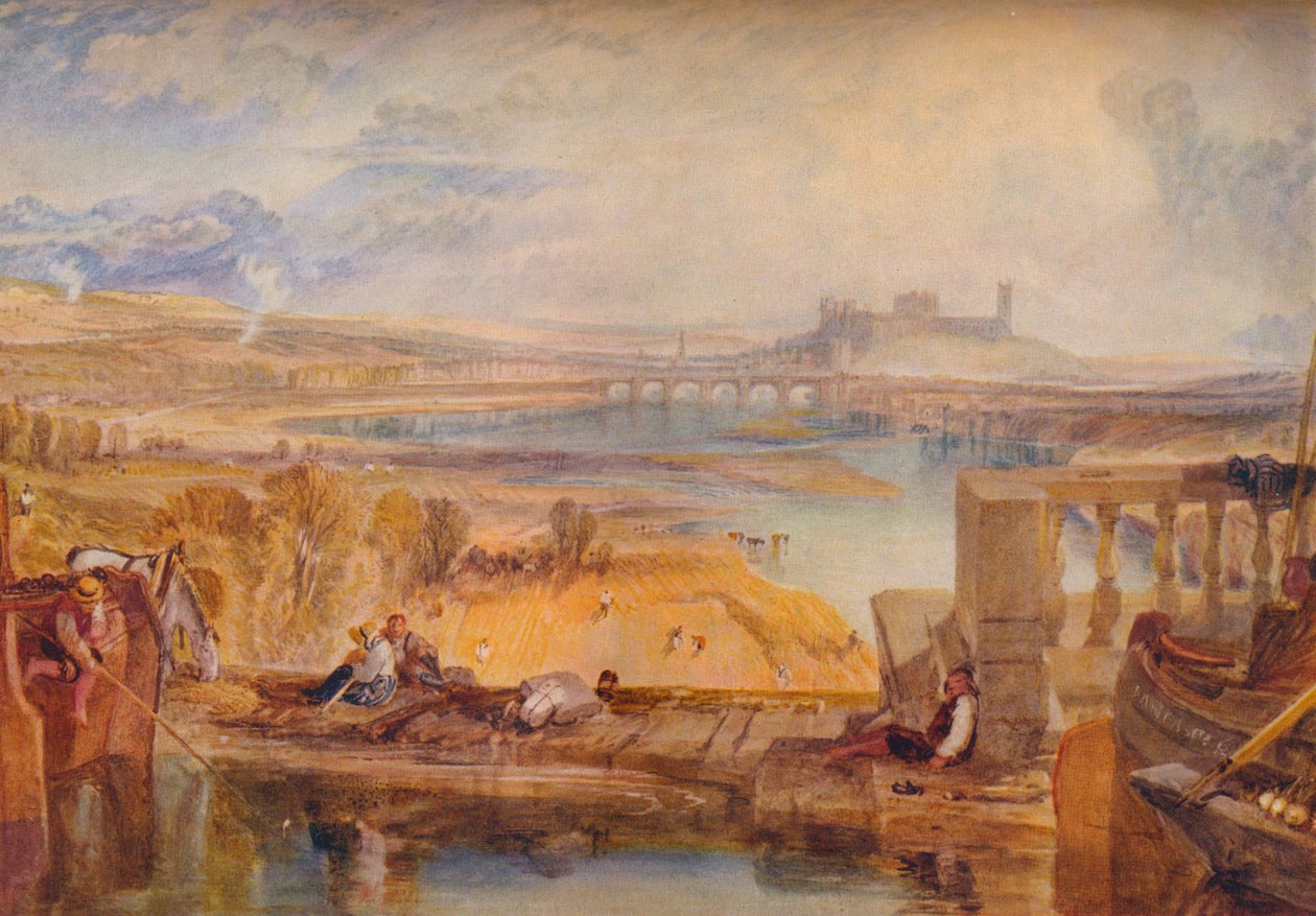Lancaster, fra Aqueduct Bridge, c1825 af Joseph Mallord William Turner