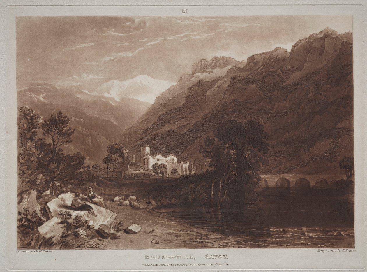 Studiebog: Bonneville, Savoy. af Joseph Mallord William Turner