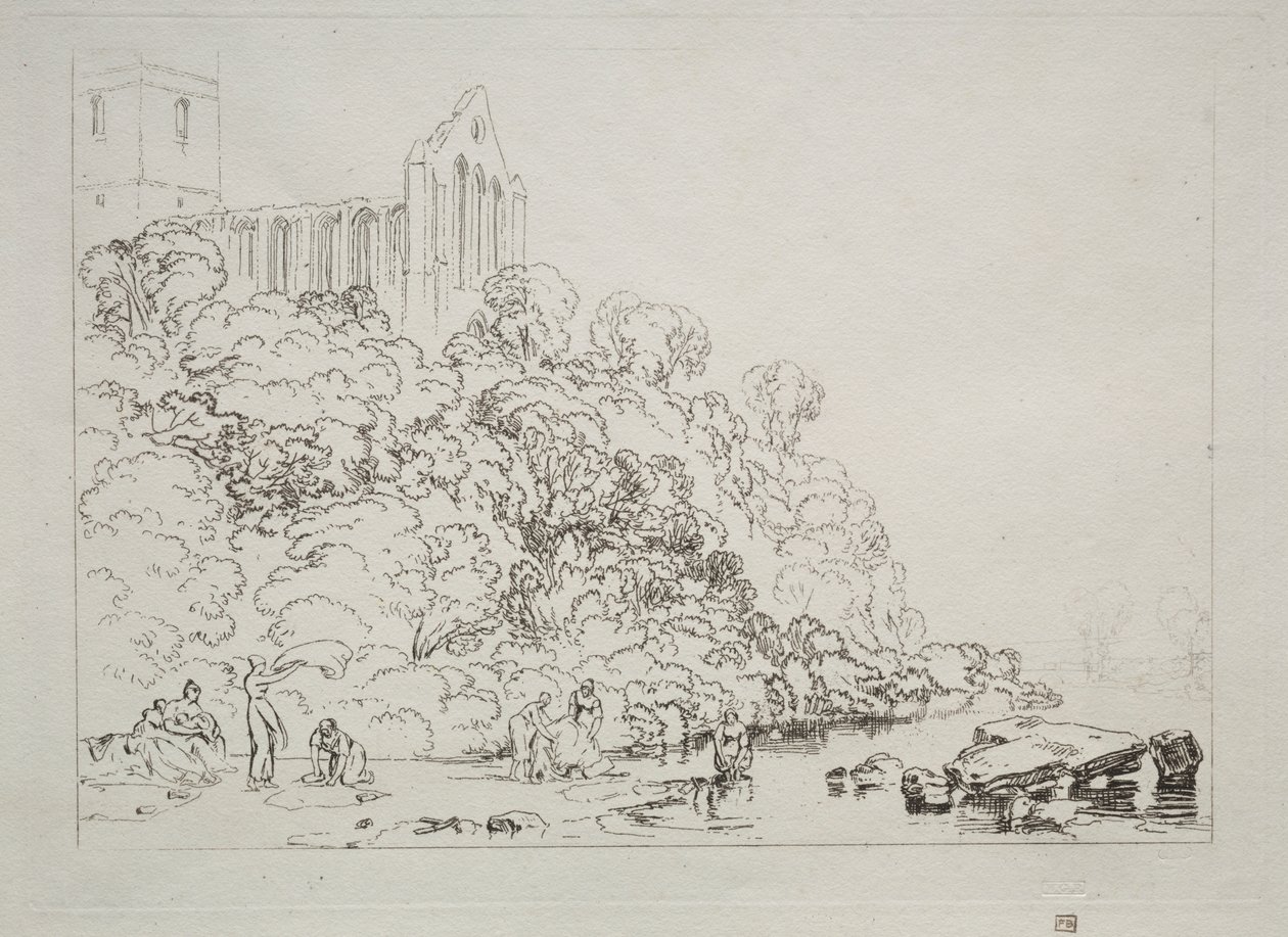 Studiebog: Dumblain Abbey, Skotland af Joseph Mallord William Turner