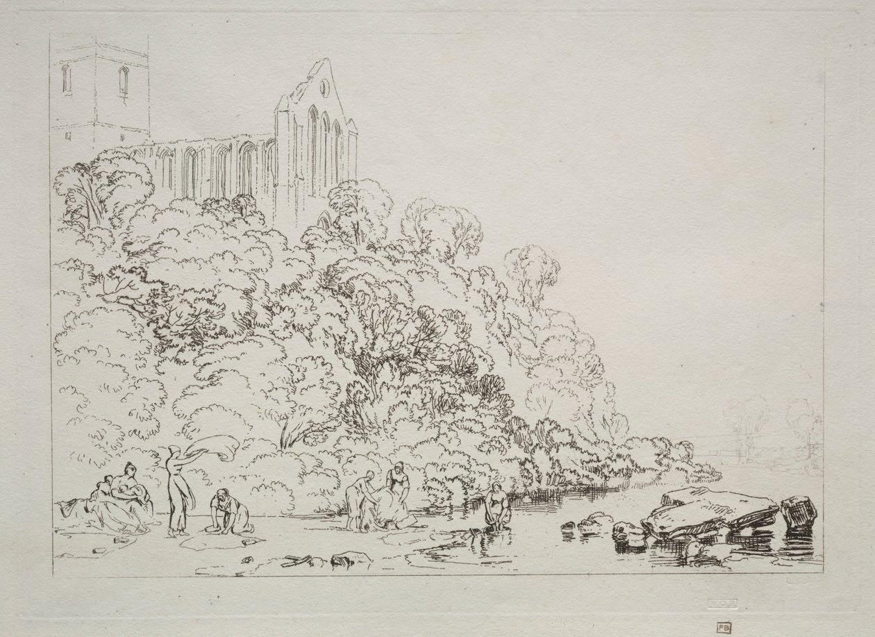 Studiebog: Dumblain Abbey, Skotland. af Joseph Mallord William Turner