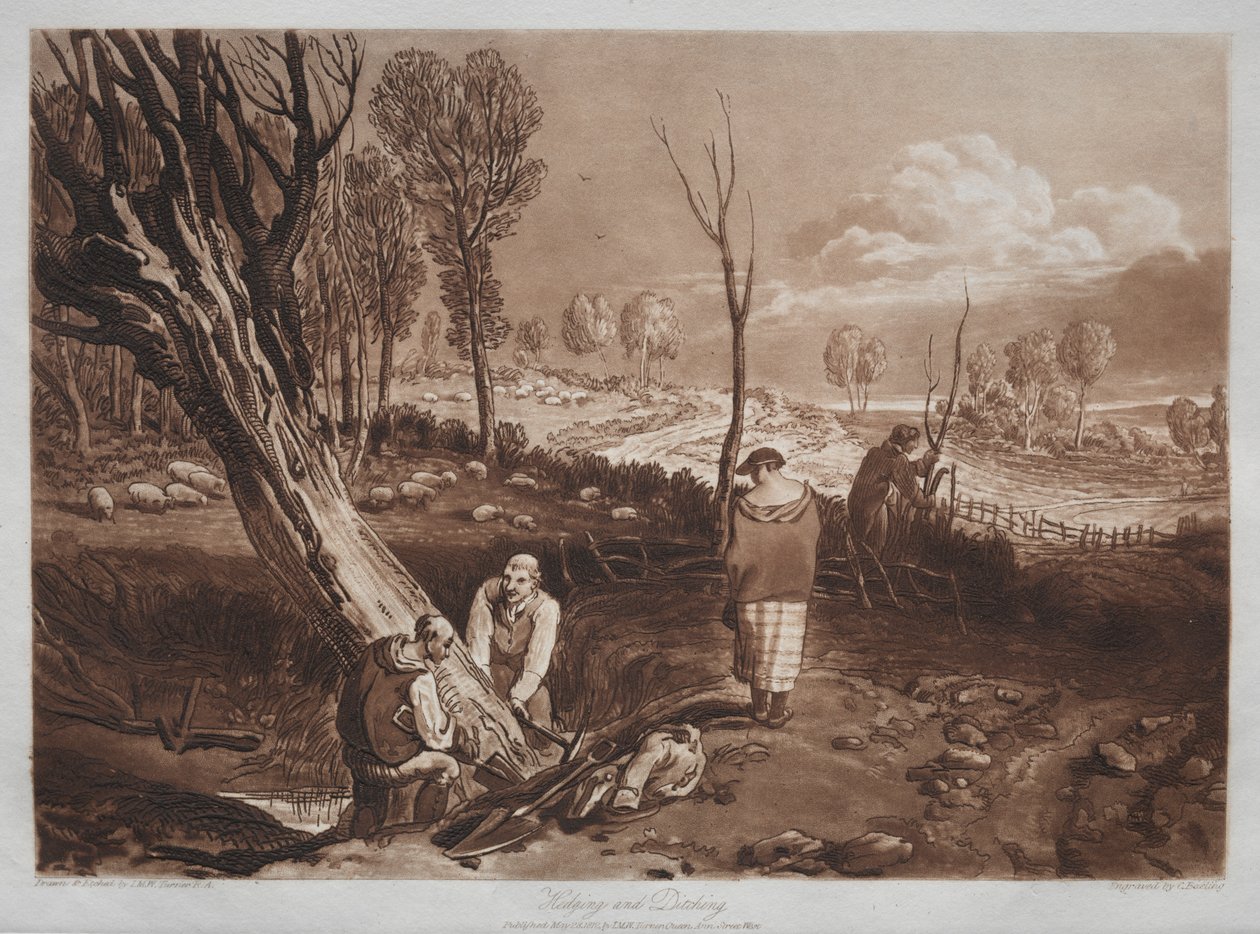 Liber Studiorum: Afdækning og grøftning af Joseph Mallord William Turner