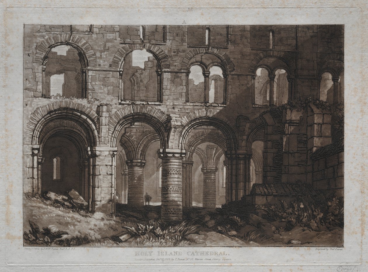 Studiebog: Holy Island Cathedral. af Joseph Mallord William Turner