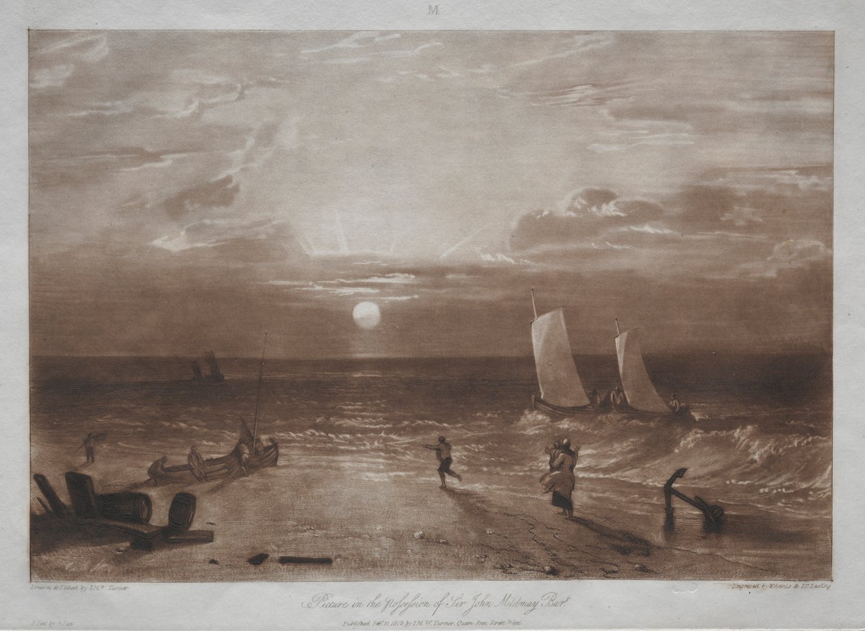 Liber Studiorum: Mildmay Sea-piece. af Joseph Mallord William Turner