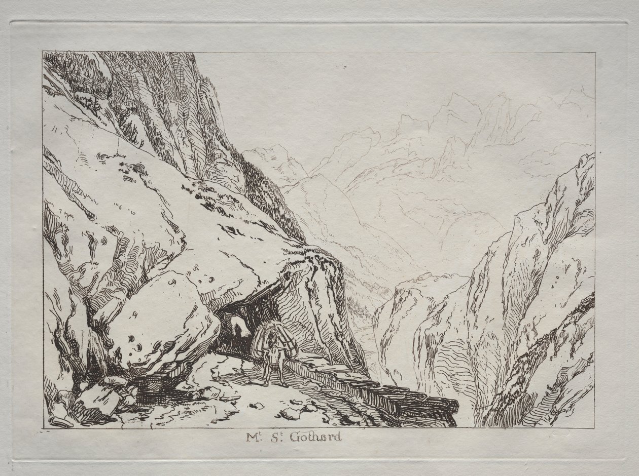 Studiebog: Mt. St. Gotthard af Joseph Mallord William Turner