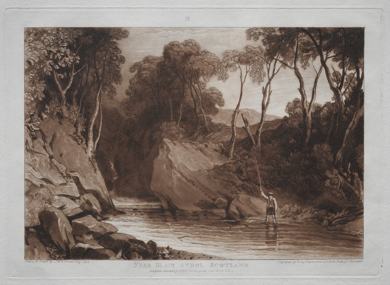 Studiebog: Nær Blain Athol, Skotland. af Joseph Mallord William Turner