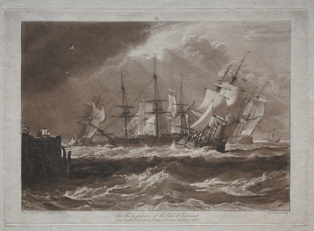 Liber Studiorum: Ships in a Breeze af Joseph Mallord William Turner