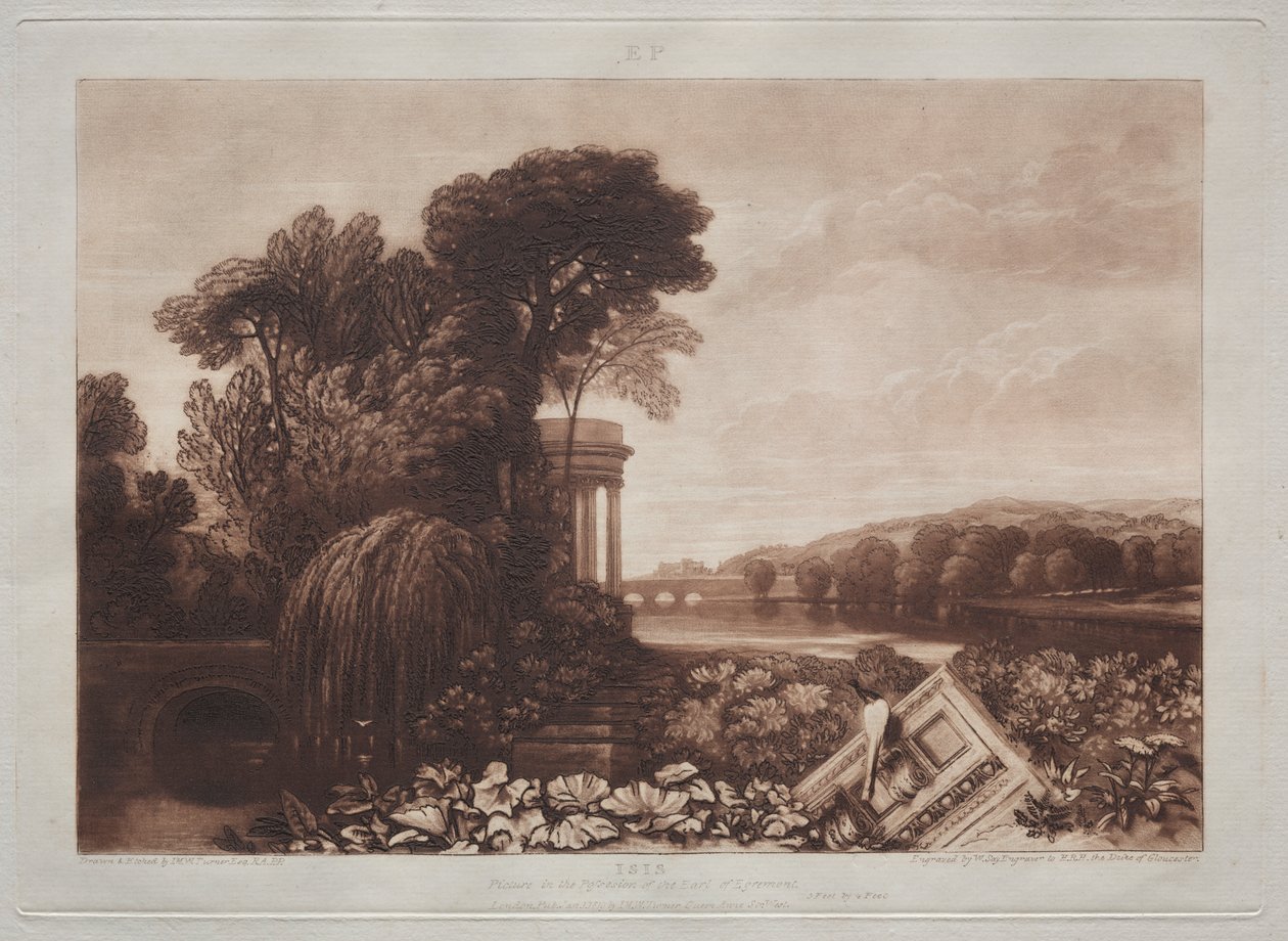 Studiebog: Isis-templet af Joseph Mallord William Turner