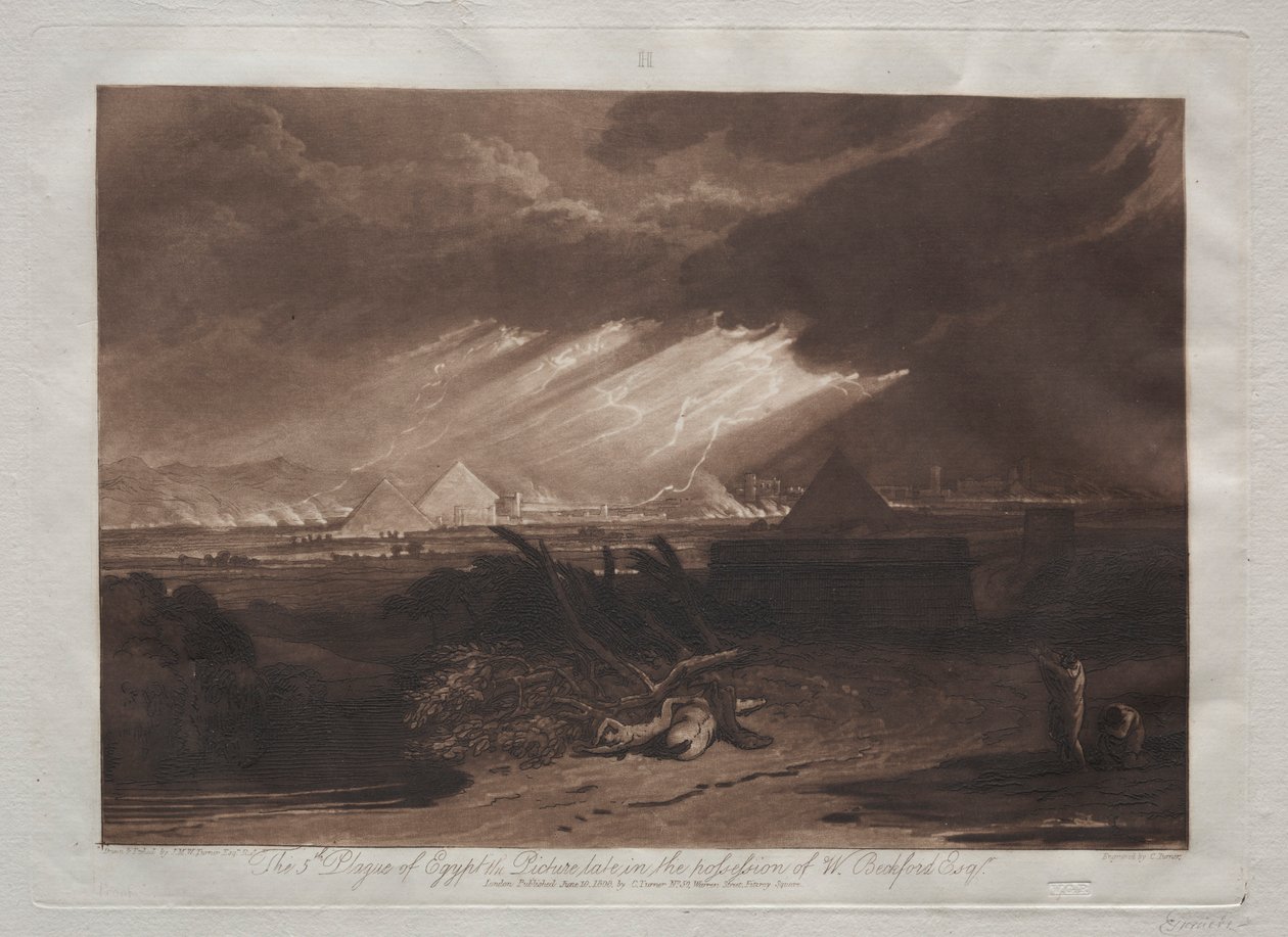 Liber Studiorum: Egyptens femte plage. af Joseph Mallord William Turner