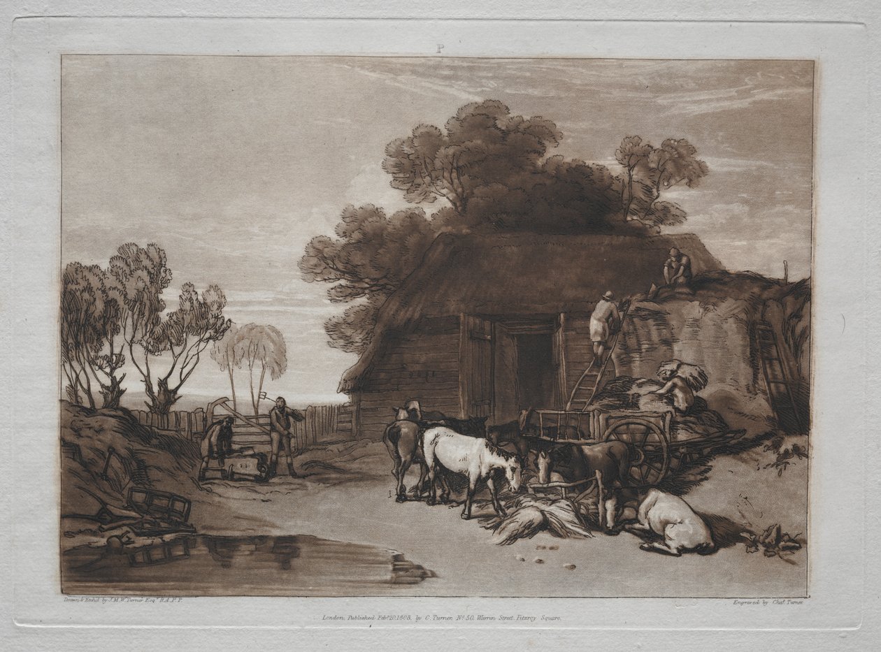 Liber Studiorum: The Straw Yard af Joseph Mallord William Turner
