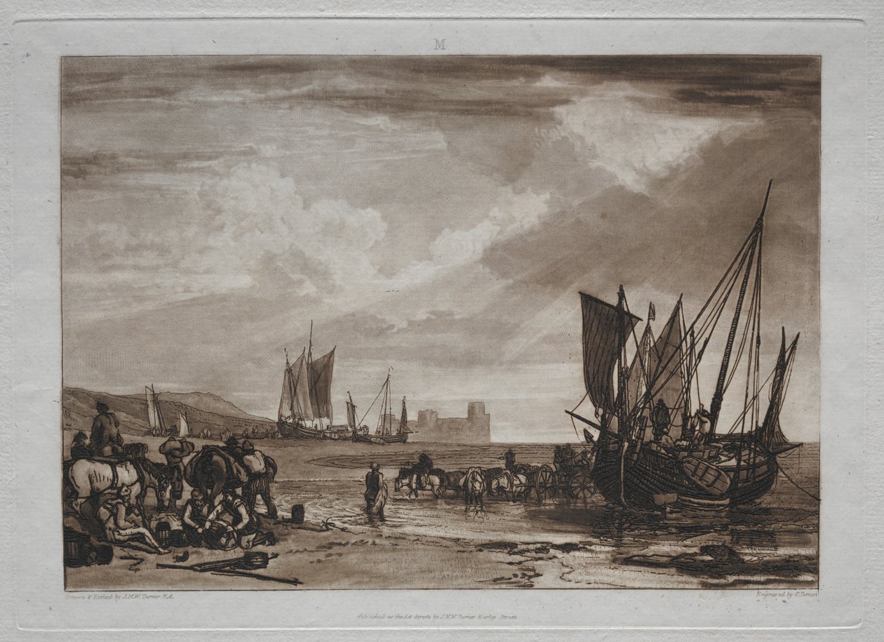 Studiebog: Losning af fartøjer af Joseph Mallord William Turner