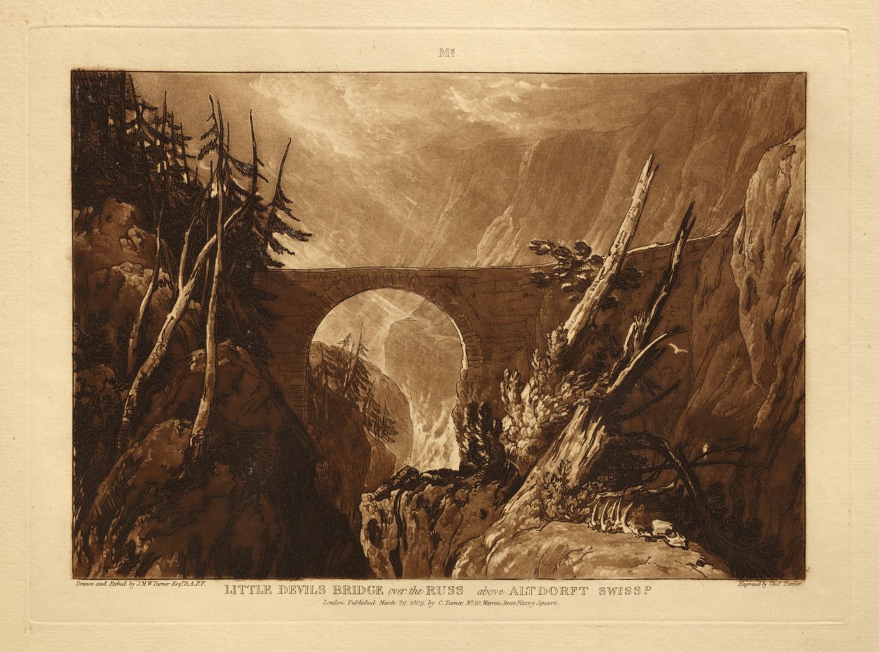 Lille Djævlebro af Joseph Mallord William Turner