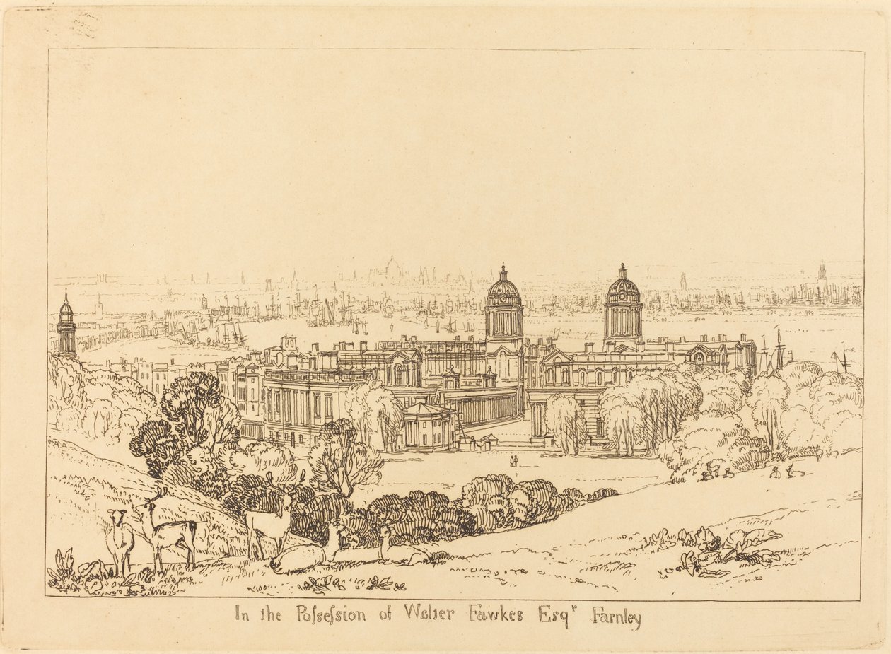 London fra Greenwich af Joseph Mallord William Turner