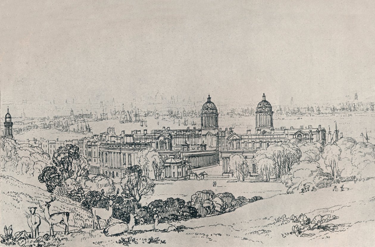 London fra Greenwich Park, c1809, 1923 af Joseph Mallord William Turner