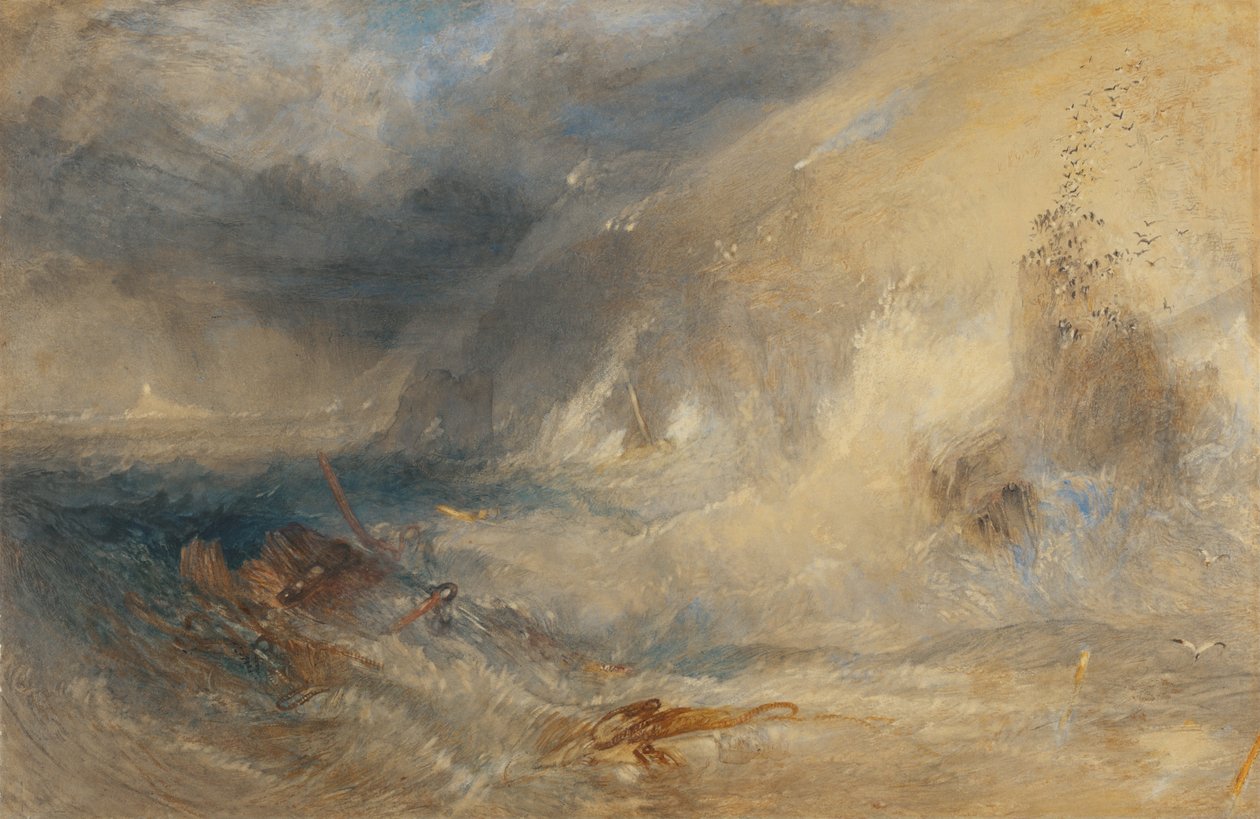Longships Lighthouse, Lands End, ca. 1834-35 (akvarel og gouache) af Joseph Mallord William Turner