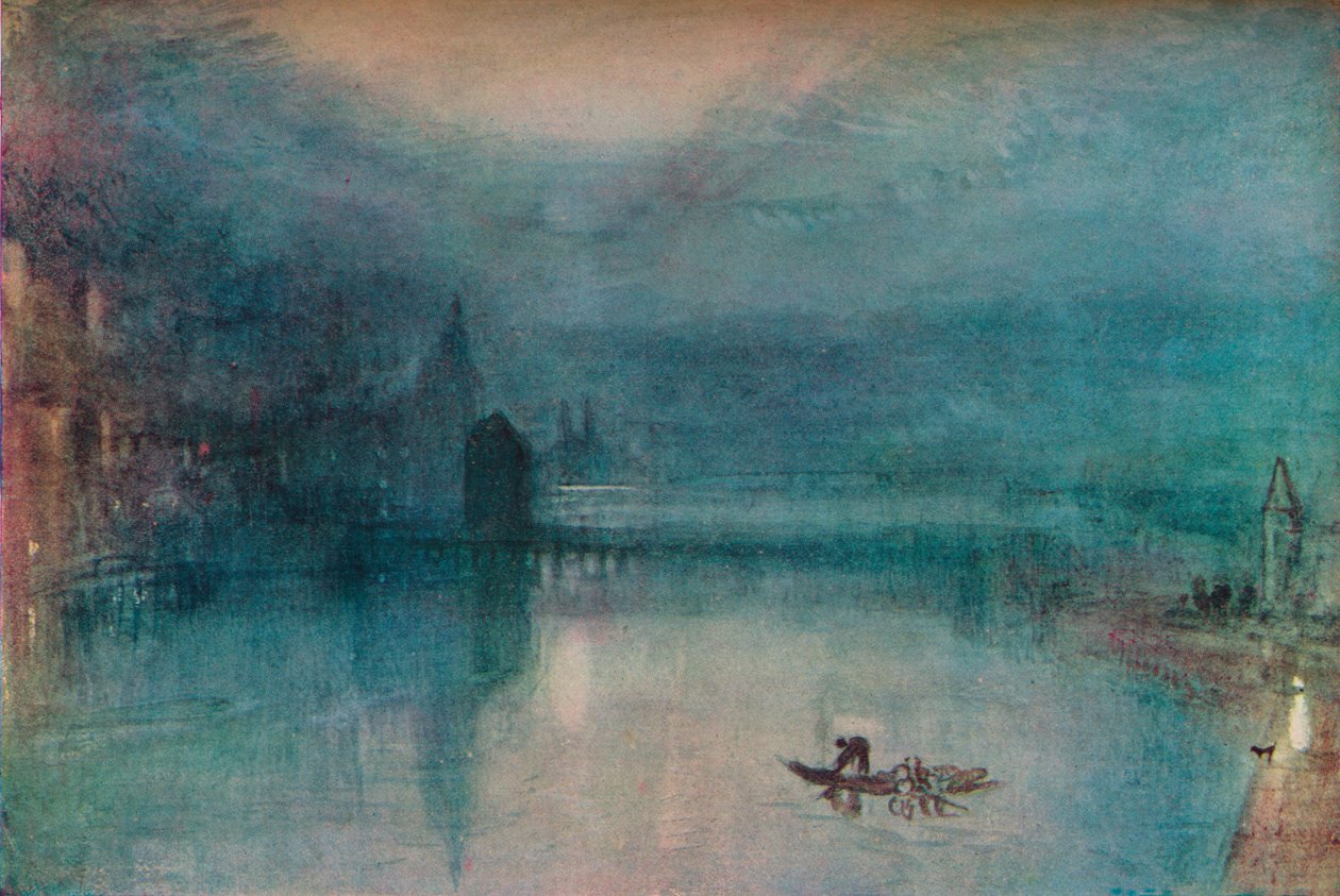 Luzern - Aften, c1842, 1946. af Joseph Mallord William Turner