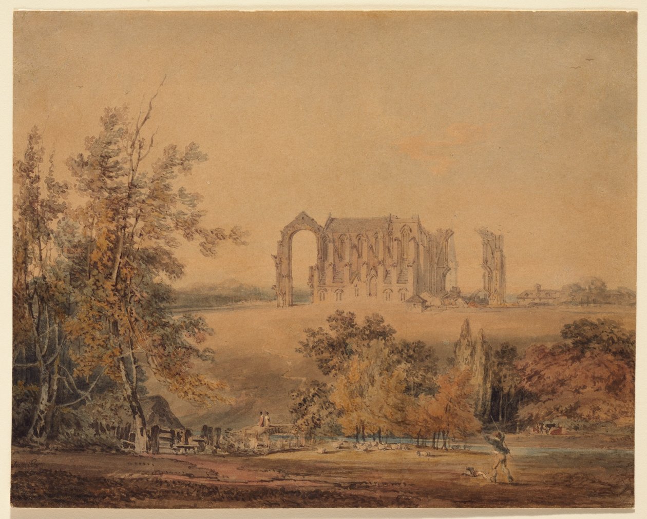 Malmesbury Abbey set fra nord af Joseph Mallord William Turner