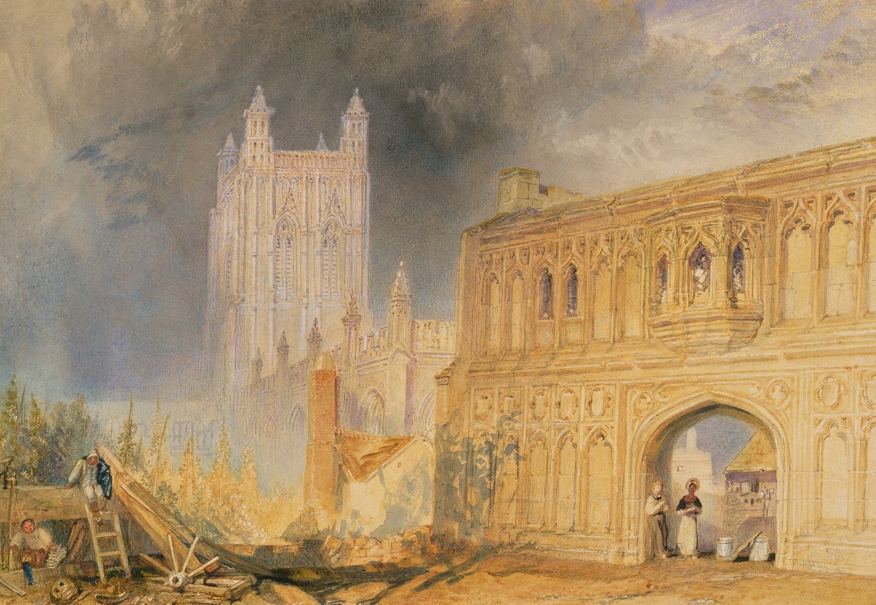 Malvern Abbey and Gate, Worcestershire, ca. 1830 (akvarel på papir) af Joseph Mallord William Turner