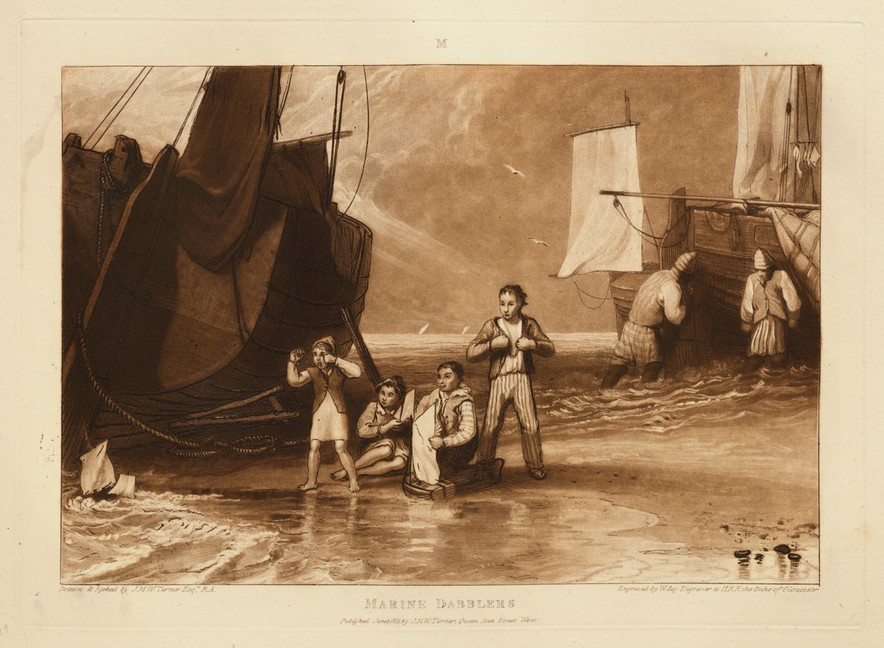 Svømmeænder på havet af Joseph Mallord William Turner