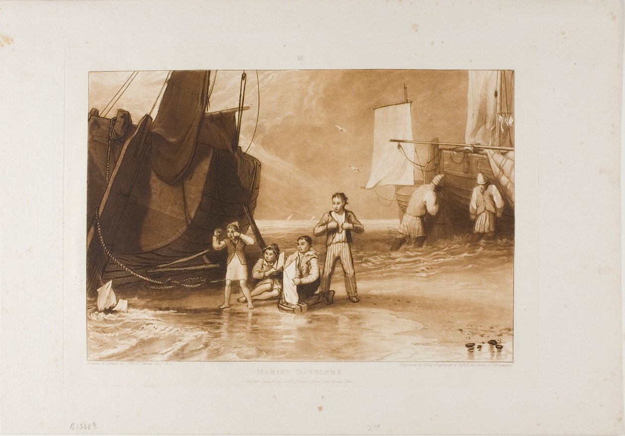 Marine Dabblers, tallerken 29 fra Liber Studiorum af Joseph Mallord William Turner