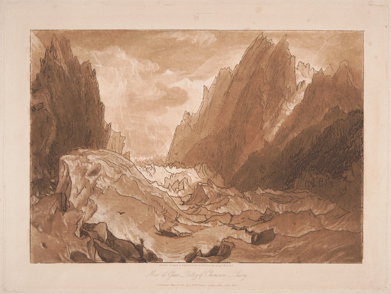 Mer de Glace, Chamonix-dalen, Savoyen af Joseph Mallord William Turner