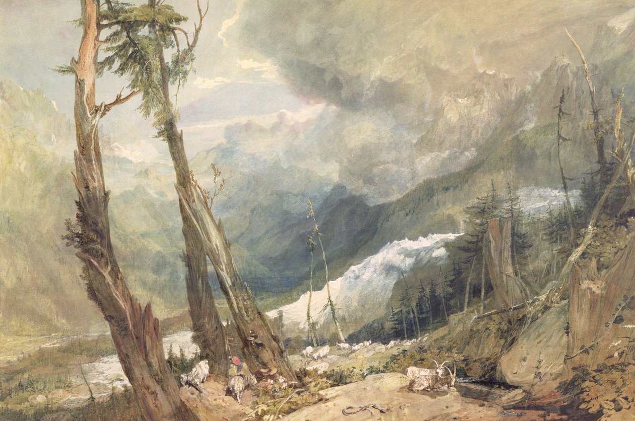 Mere de Glace, i Chamouni-dalen, Schweiz af Joseph Mallord William Turner