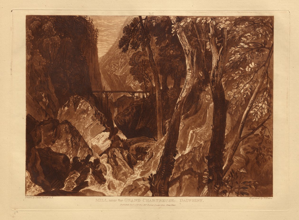 Mølle nær Grande Chartreuse af Joseph Mallord William Turner