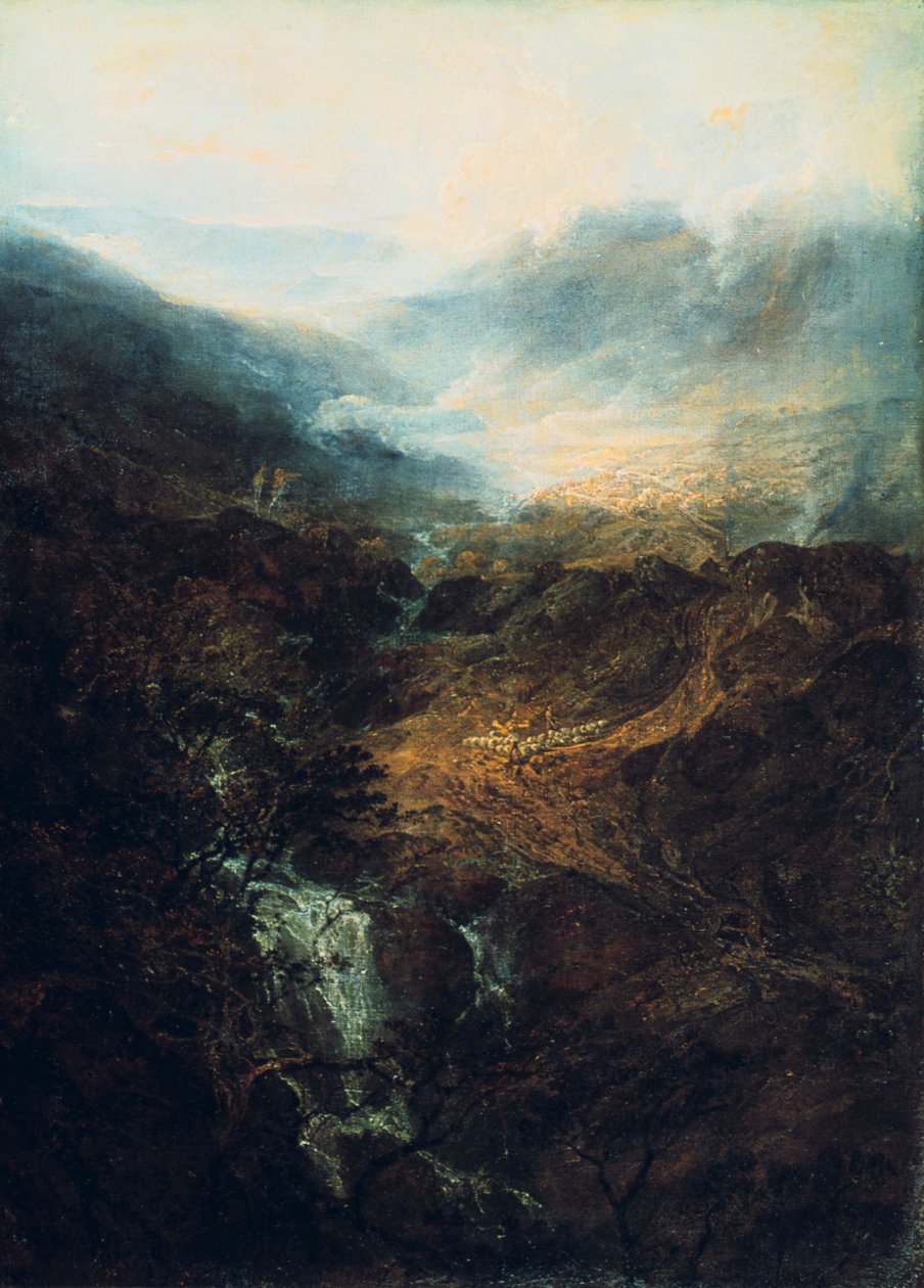 Morgen blandt Coniston Fells, Cumberland, 1798 af Joseph Mallord William Turner