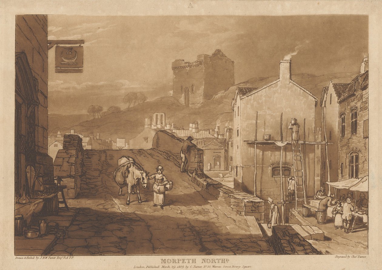 Morpeth, Northumberland af Joseph Mallord William Turner