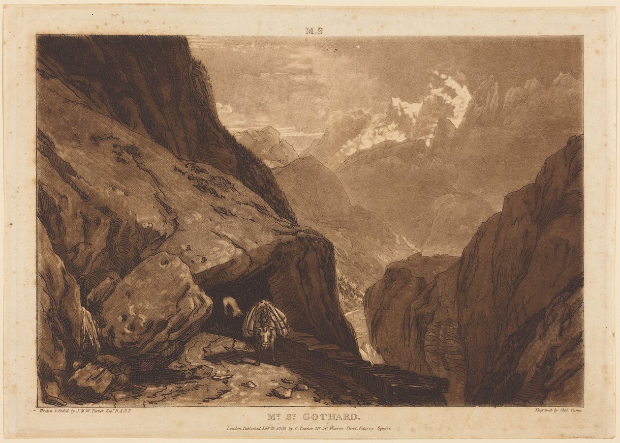 Sankt Gotthard-passet af Joseph Mallord William Turner
