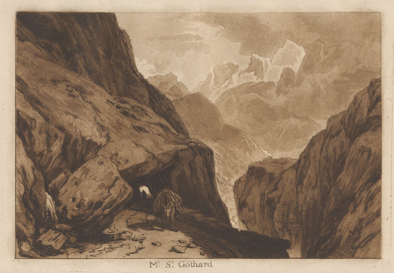 Sankt Gotthard-bjerget af Joseph Mallord William Turner