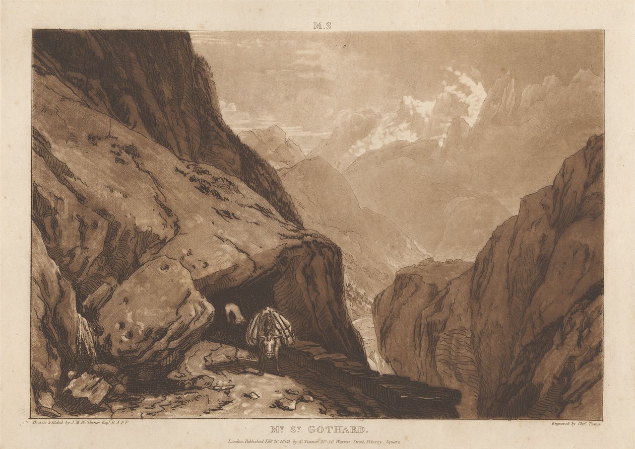 Sankt Gotthard af Joseph Mallord William Turner