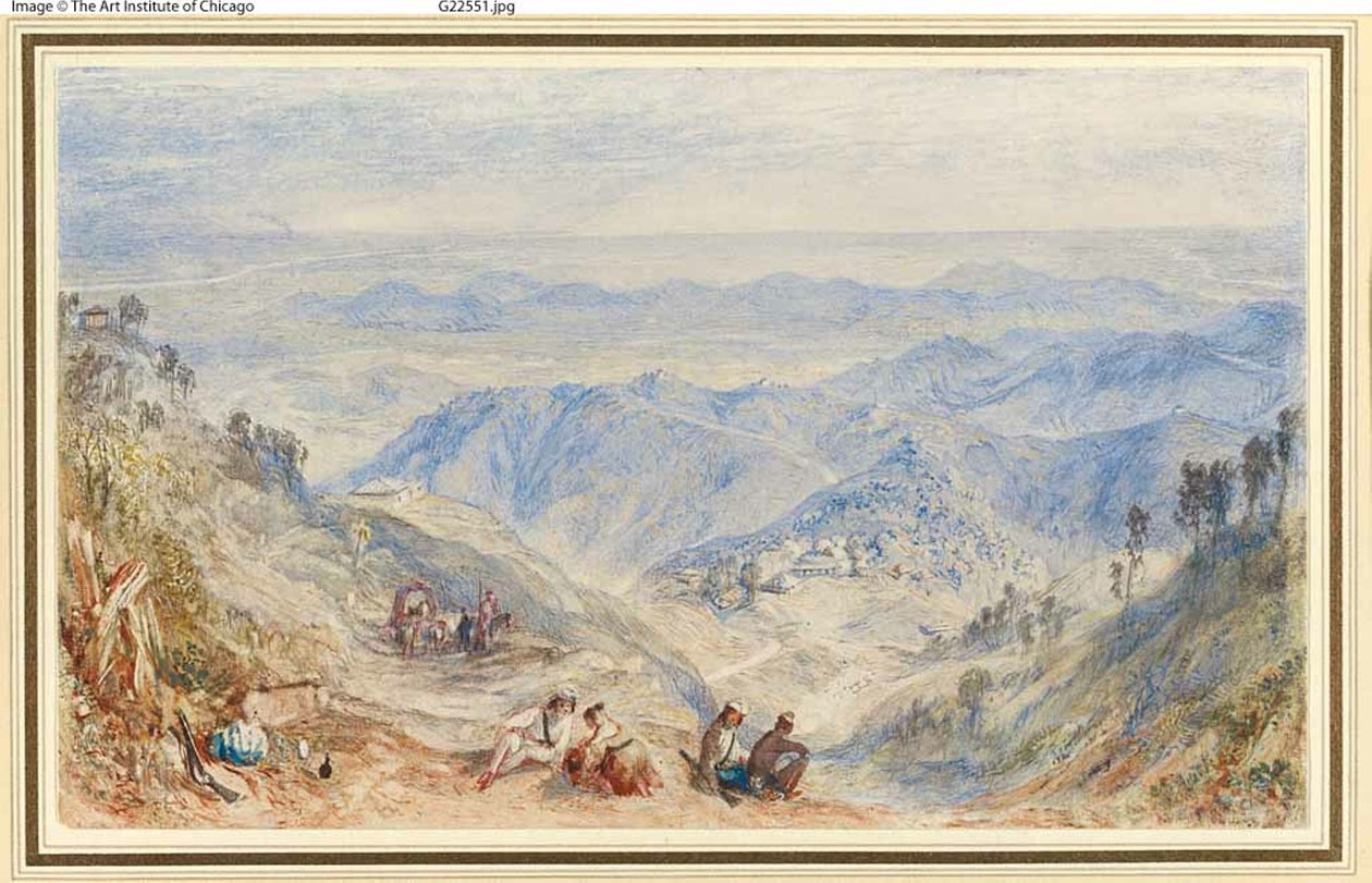 Mussooree og Dhoon fra Landour af Joseph Mallord William Turner