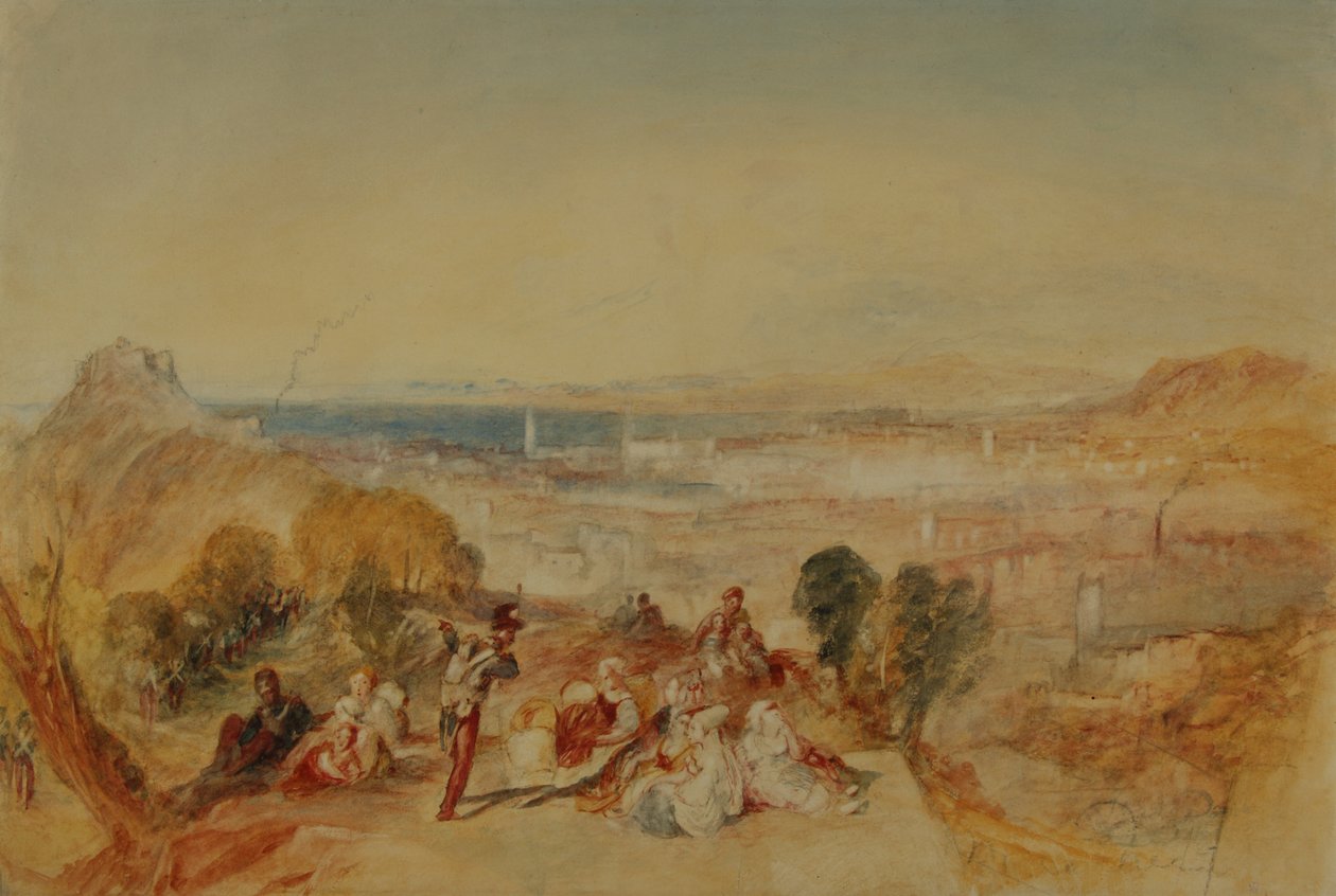 Napoli, ca. 1850-51 (blyant og akvarel på papir) af Joseph Mallord William Turner