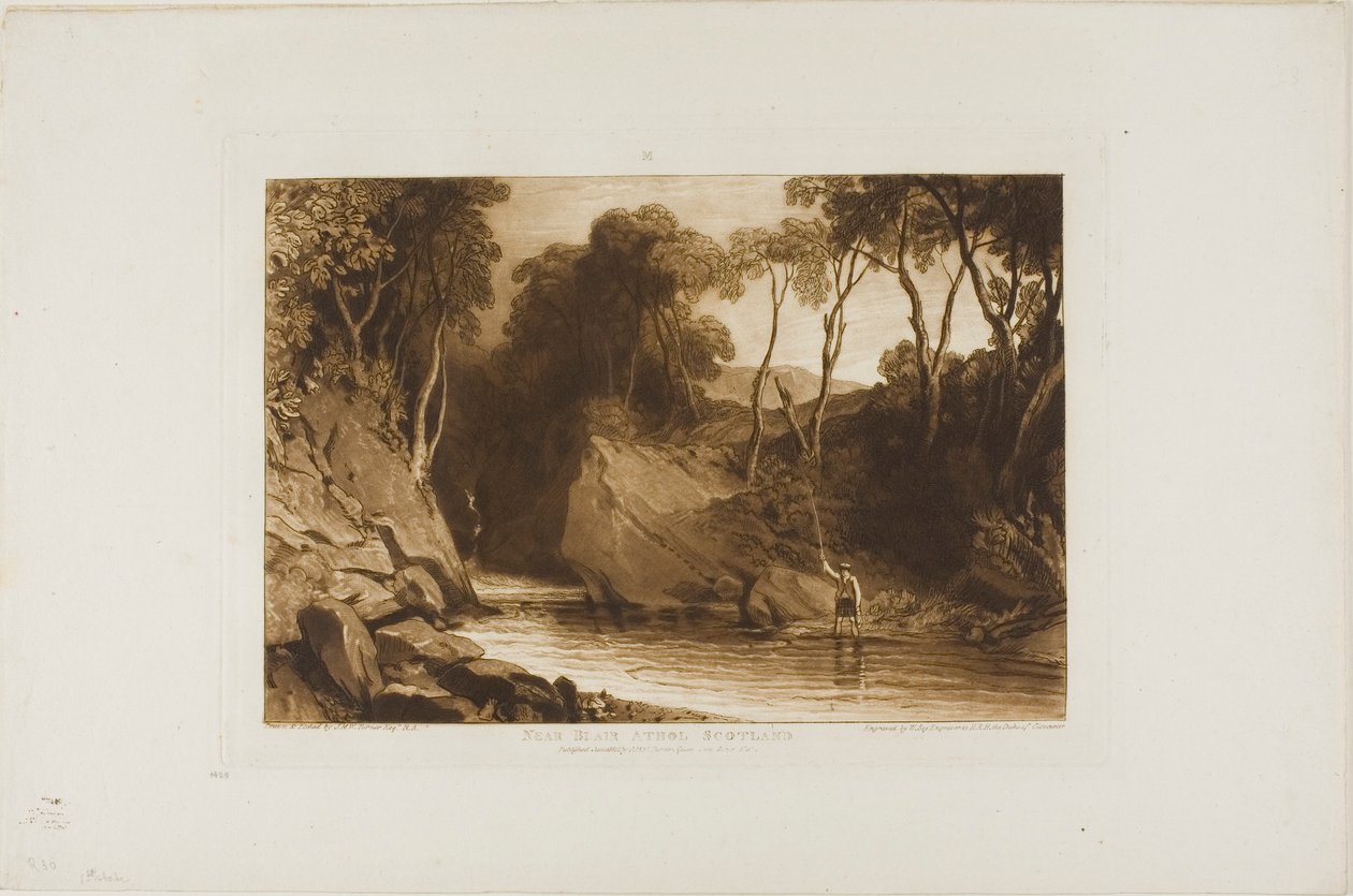 I nærheden af Blair Athol, plade 30 fra Liber Studiorum af Joseph Mallord William Turner